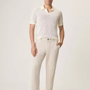 NWT!! rag & bone Willy Mesh Ivory Knit Polo - Large